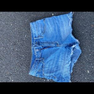 Blue high waisted shorts